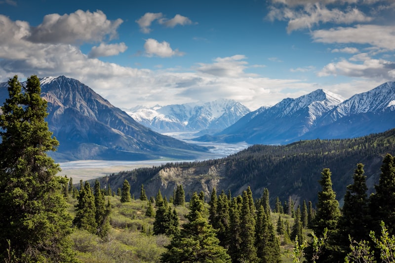 Majestic snowy peaks